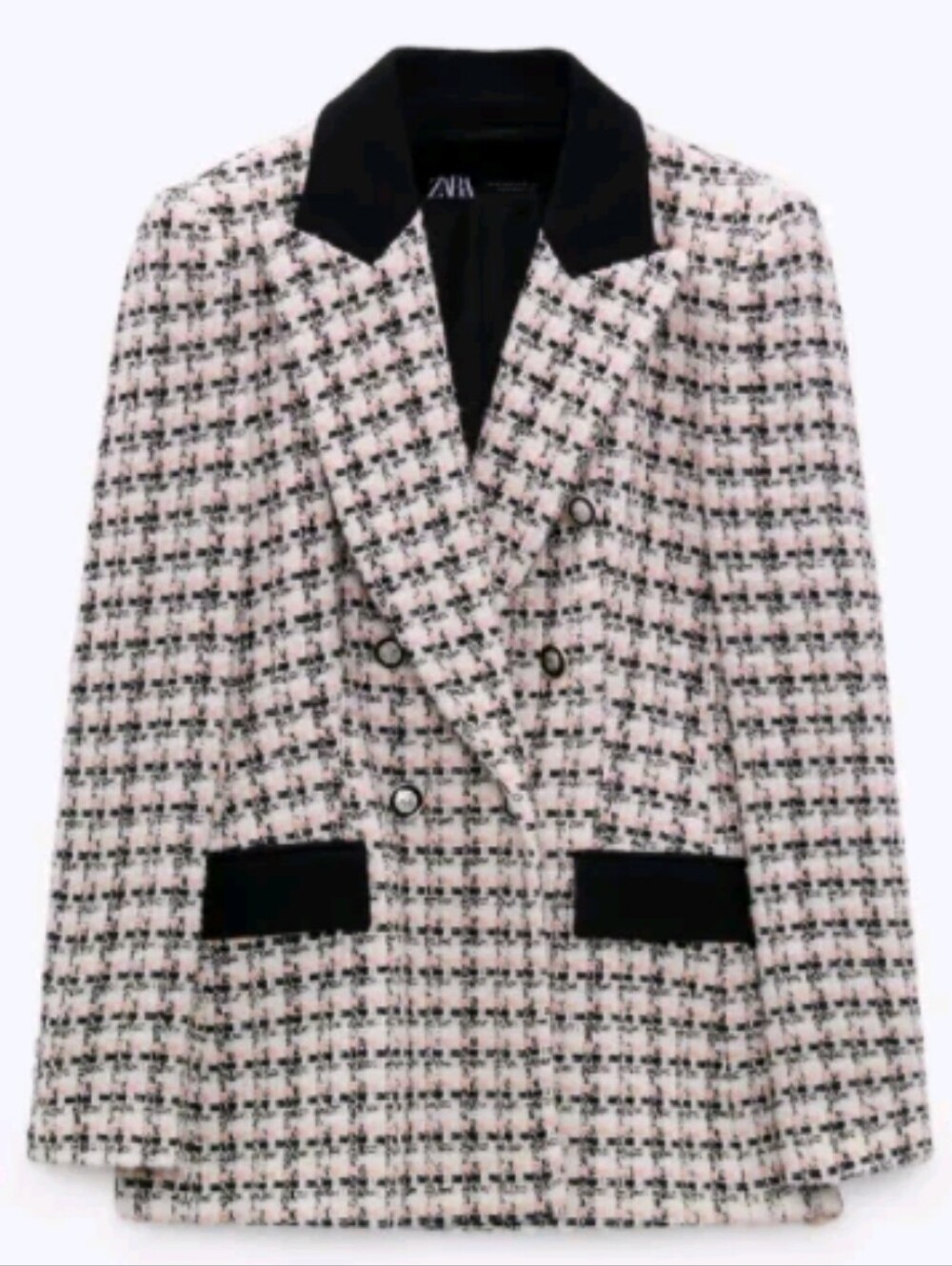 ZARA | $119 Tweed Houndstooth Blazer - Picture 5 of 8